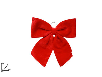 Christmas Fiocco Velluto 44Cm Rosso Hj21-1201R-44