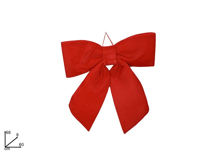 Christmas Fiocco Velluto 60Cm Rosso Hj21-1201R-60 (Xdh7204-R