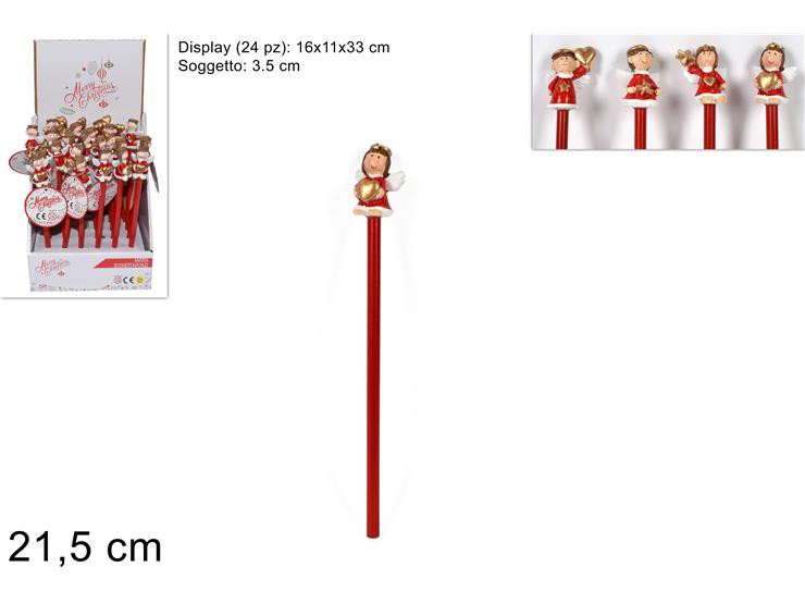 Christmas Matita Slitta C/Sogg.Natalizio 4Ass.