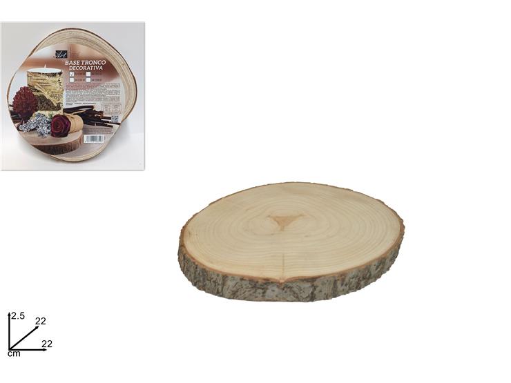 Christmas Base Tronco Legno 22Cm Yq21599-Natural Ccedil