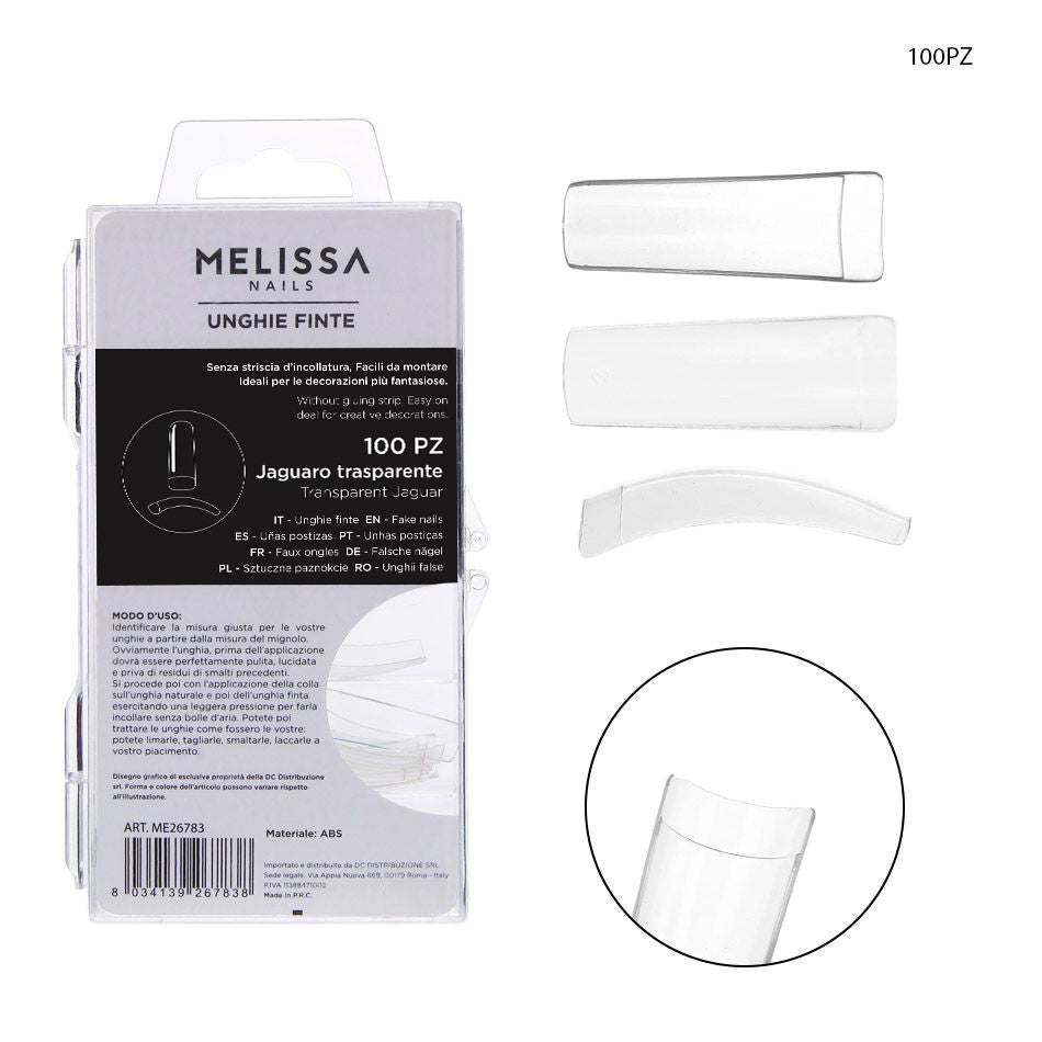 Melissa - Unghia Jaguaro Trasparente 100Pz