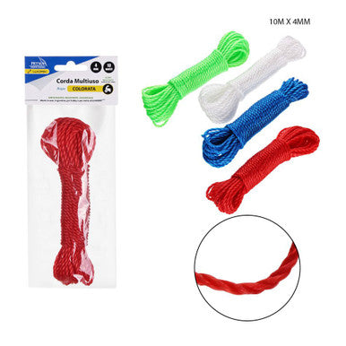 Dc - Corda Multiuso Nylon Colorata 10Mx4Mm