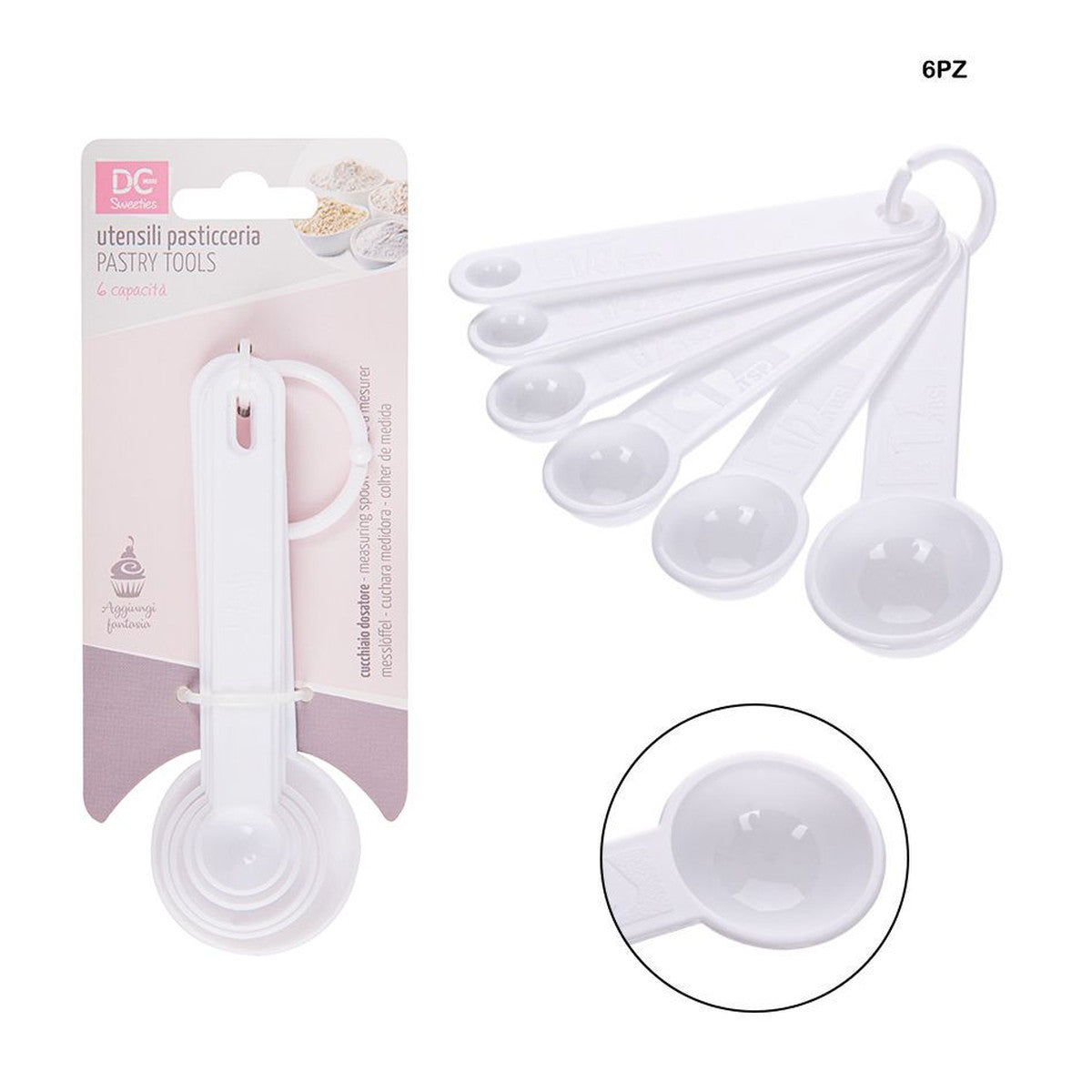 Dc - Dosatore Graduato  6Pz 13/38Cm Bianco