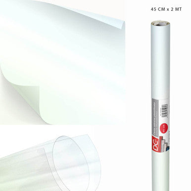 Dc - Carta adesiva pvc trasparente opaca 45x200Cm