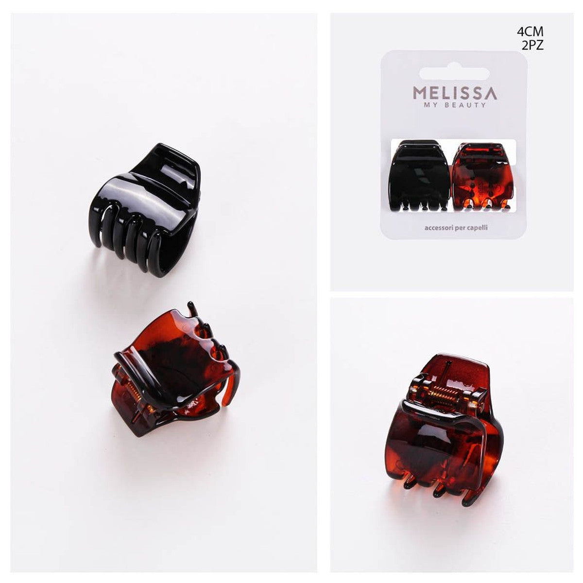 Melissa - Mollettone Capelli 3x3.5Cm 2Pz Ass