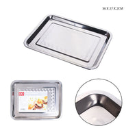 Dc - Stainless Steel Rectangular Baking Tray 35.5X26.5X2Cm