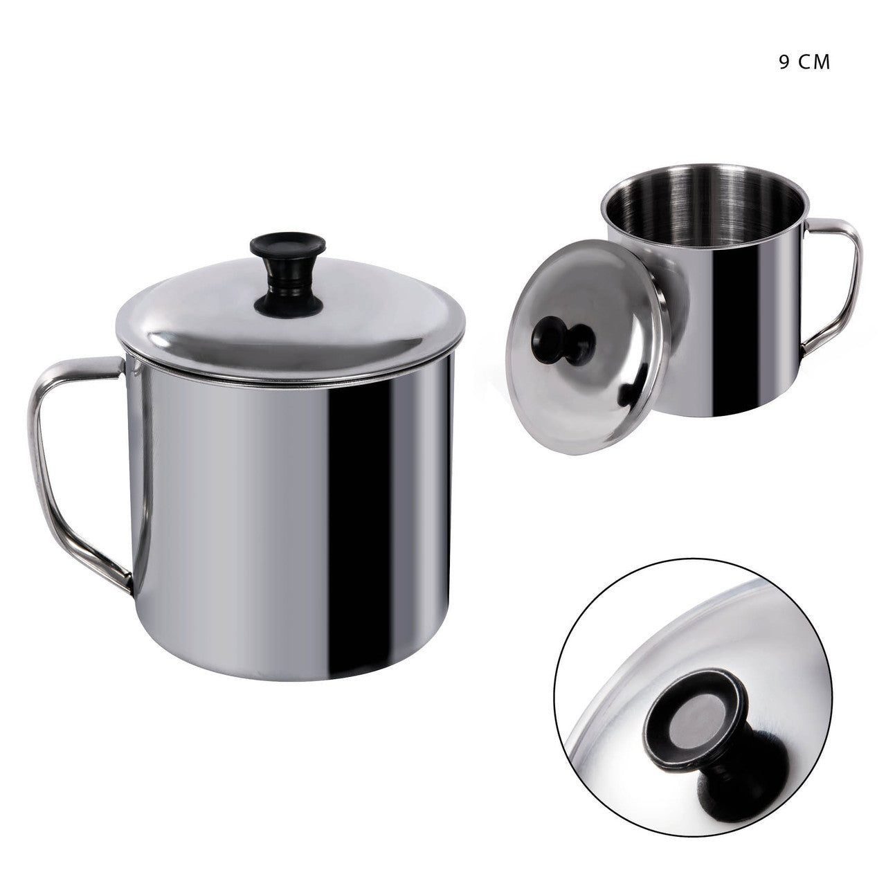 Dc - Pentolino Inox C/Cop. 9Cm