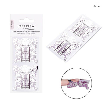 Melissa - Cartine Per Ricostruzione Unghie 20 Pezzi