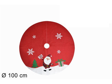 Christmas Tappeto Albero 100 Cm In Feltro 3 Ass Hy21029