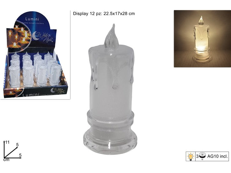 Christmas Candela 5X11 Led Batteria In Display Ysa-020