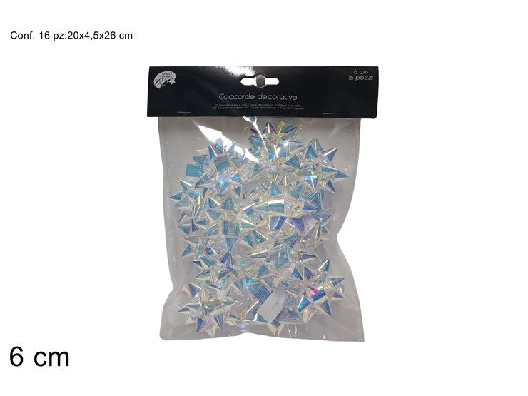 Christmas Coccarde 6Cm 16Pz Rainbow Fr24Sd-05T