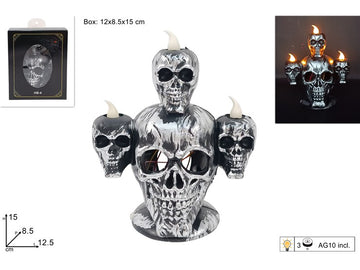 Christmas Teschi Con Candele Decorazione Halloween In Box Pl