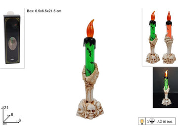 Christmas Candela Con Mano Scheletro Ass. In Box Pl25Y7041