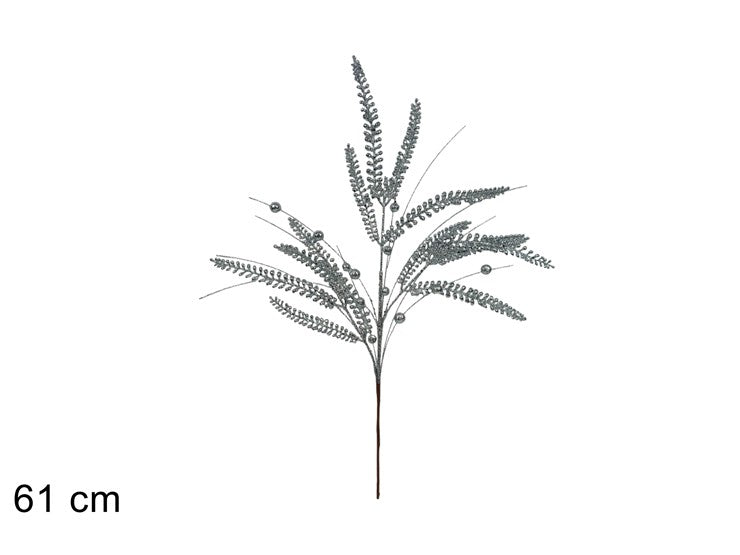 Christmas Stelo Glitterato C/Palline 61 Cm Silver