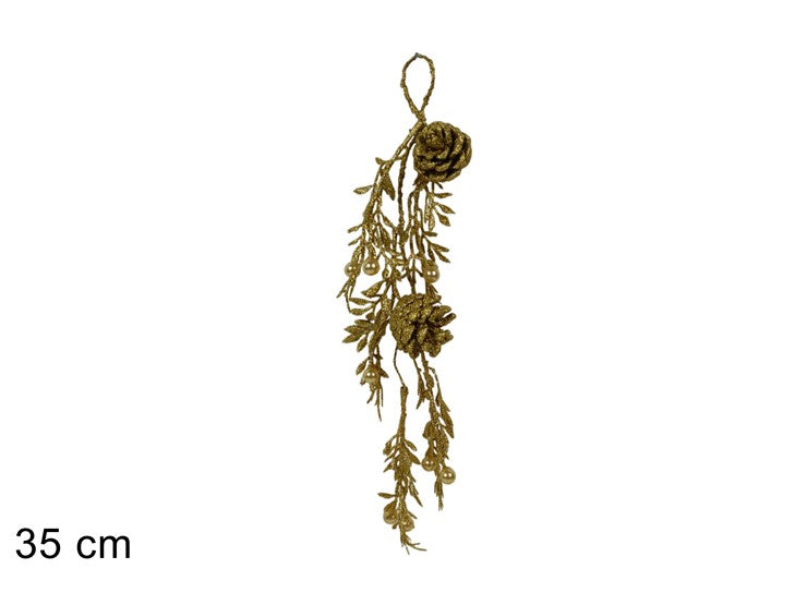 Christmas Fascina Glitterata 35 Cm C2 Pigne Oro Sa19523-1Gd