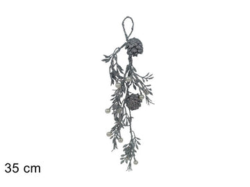 Christmas Fascina Glitterata 35 Cm C2 Pigne Silver Sa19523-1