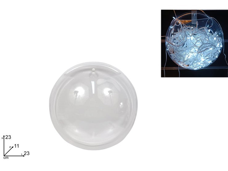 Christmas Box Plastica Trasparente A Parete 23Cm