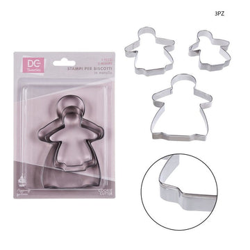 Dc Set Formine Per Biscotti  Famiglia 3 Pz Inox