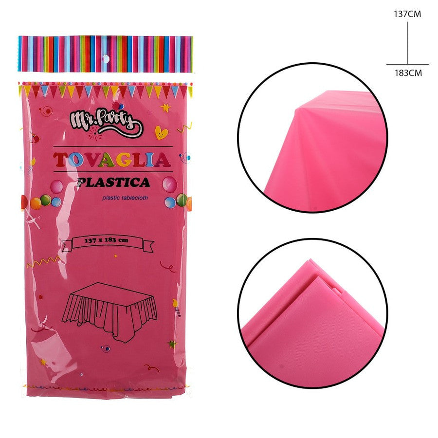 Dc - Tovaglia Plastica 137X183Cm Fucsia