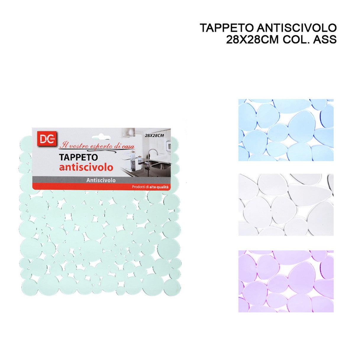 Dc - Tappeto Lavello A/Scivolo 28X28Cm Pietre