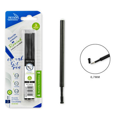 Dc Ricarica Penna Cancellabile 3Pz Nero