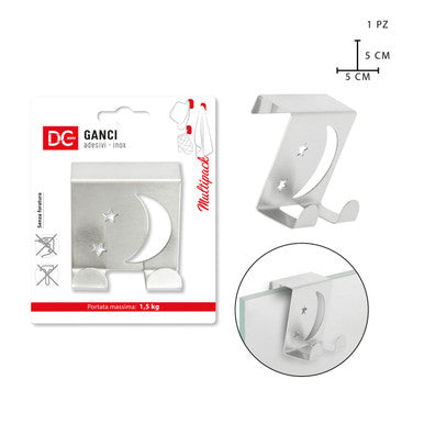 Dc - Gancio Porta Inox 5X5Cm