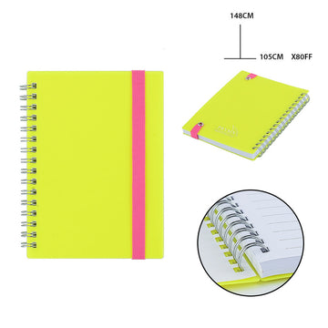 Pryma - Memobook anelli a6 80f fluo giallo