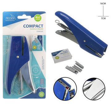 Pryma - Cucitrice In Metallo 16X1.5X7Cm Blu