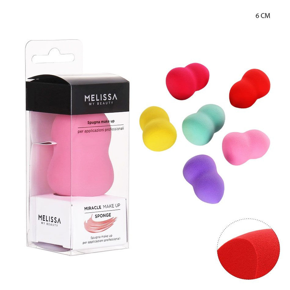 Melissa - Spugna Trucco 6Cm Assortite