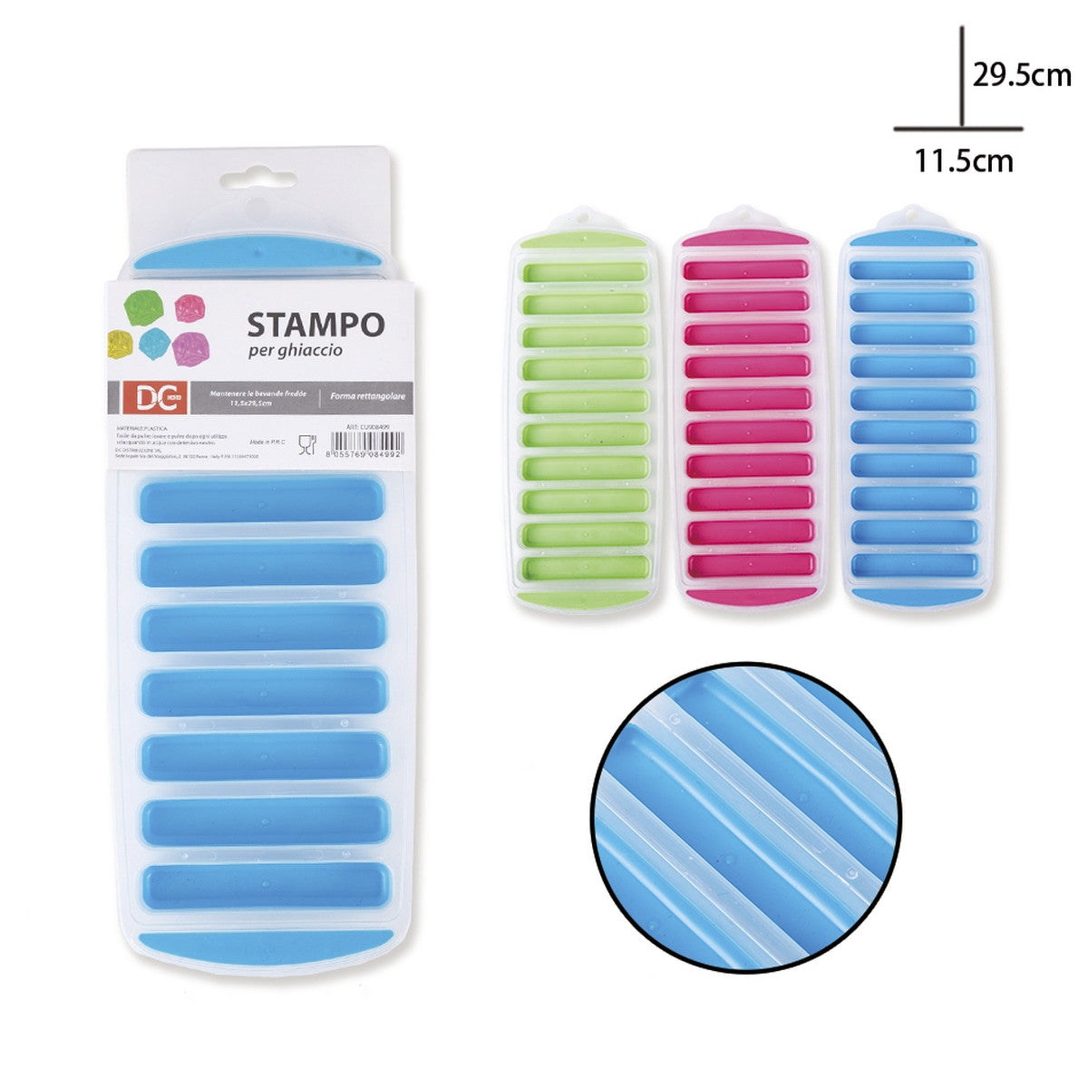 Dc - Stampo Ghiaccio Plastica 11.5X29.5Cm