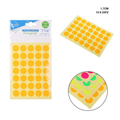 Pryma - Etichetta adesiva 1.7Cm 35Pz 10ff ass