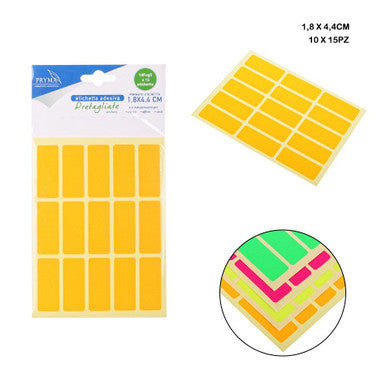 Pryma - Etichetta adesiva 1.8x4.4Cm 15pz 10ff ass