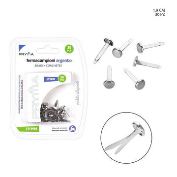 Pryma - Fermacampioni 19Mm 30Pz Argento Bl.