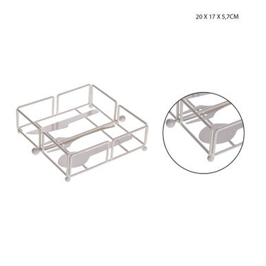 Dc - Portatovaglioli 20X17X5.7Cm Bianco Opaco