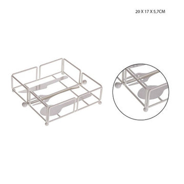 Dc - Portatovaglioli 20X17X5.7Cm Bianco Opaco