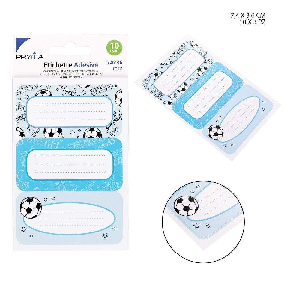 Pryma - Etichetta adesiva 7.4x3.6Cm 3pz 10ff