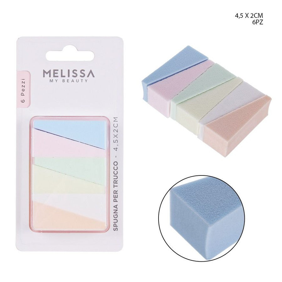 Melissa - Spugna Trucco Eva 4.5x2Cm 6Pz