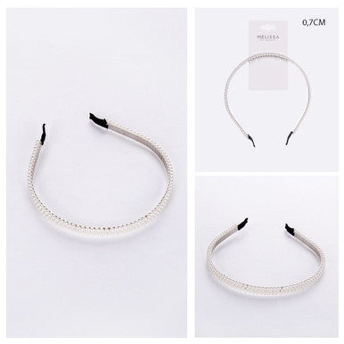 Melissa - Cerchietto capelli c/perline 0.7Cm