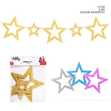 Mr. Party - Festone stella 12Pz
