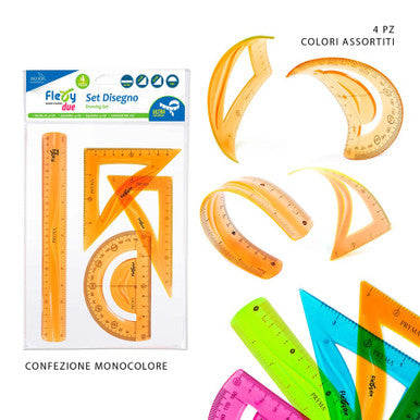 Pryma - Righello 20Cm+squadra45 -60 +goniom.180