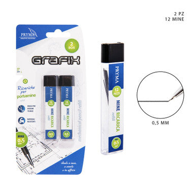 Pryma - Ric portamine grafix HB 0.5Mm 12mine 2pz