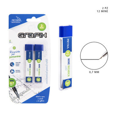 Pryma - Ric portamine grafix HB 0.7Mm 12mine 2pz