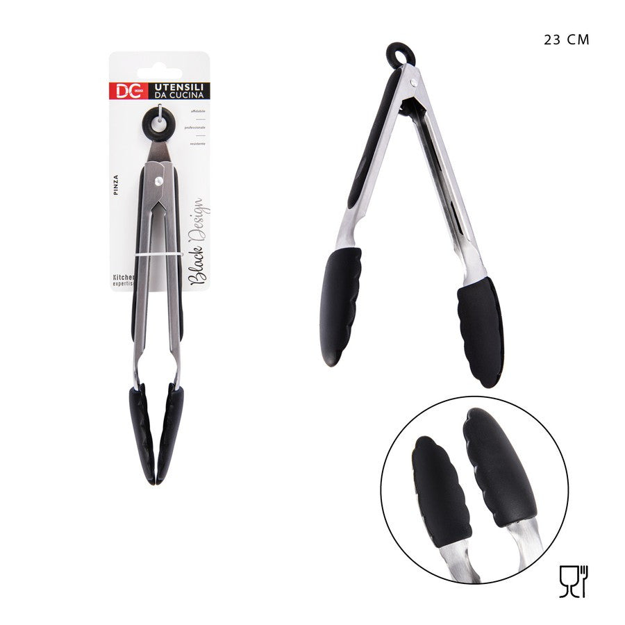 Dc - L/Black Pinza Insalata Silicone 23Cm