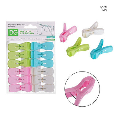 Dc - Mollette Bucato 6.5Cm 12Pz