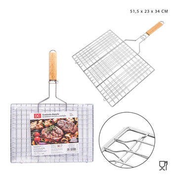 Dc - Griglia Barbecue M/Legno 51.5X23X34Cm