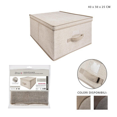 Dc Casa - Contenitore Tnt C/Coperchio 40x50x25Cm