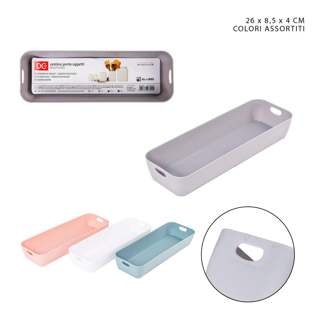 Dc Cestino M/Uso P/Oggetti 26X8.5X4Cm