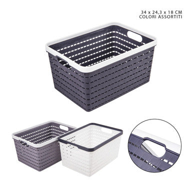 Dc - Cestino Multiuso Con Manico Rettangolare 34X24.3X18Cm