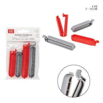 Dc Casa - Molletta Chiudipacco Plast. 7-10Cm 4Pz