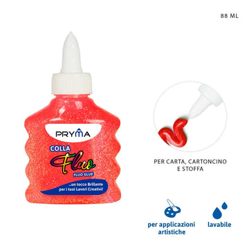 Pryma - Colla fluo rosso 88Ml